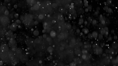 İzole bulut siyah arka plan kabarcık Bokeh toz