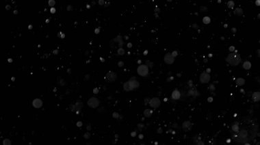 İzole bulut siyah arka plan kabarcık Bokeh toz