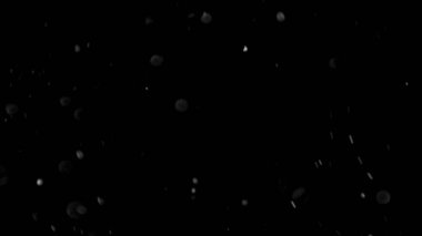 İzole bulut siyah arka plan kabarcık Bokeh toz