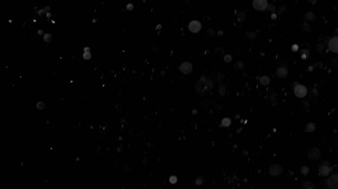 İzole bulut siyah arka plan kabarcık Bokeh toz