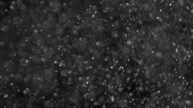 İzole bulut siyah arka plan kabarcık Bokeh toz