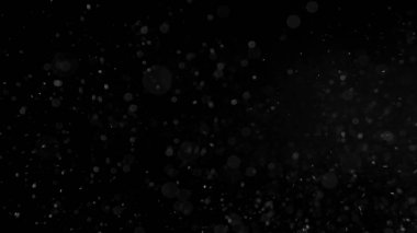 İzole bulut siyah arka plan kabarcık Bokeh toz