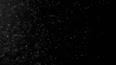 İzole bulut siyah arka plan kabarcık Bokeh toz