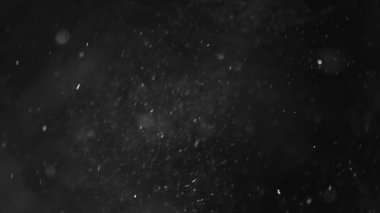 İzole bulut siyah arka plan kabarcık Bokeh toz