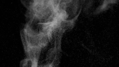 İzole bulut siyah arka plan kabarcık Bokeh toz