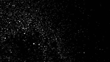 İzole bulut siyah arka plan kabarcık Bokeh toz