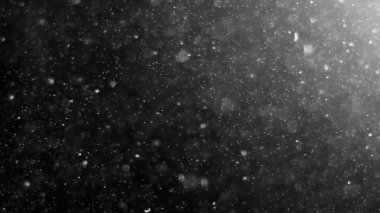 İzole bulut siyah arka plan kabarcık Bokeh toz