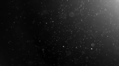 İzole bulut siyah arka plan kabarcık Bokeh toz