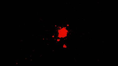 Siyah arka plan üzerinde kan Splatter