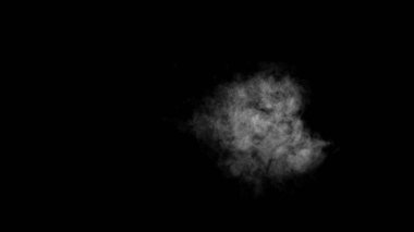 White water vapour on a black background clipart