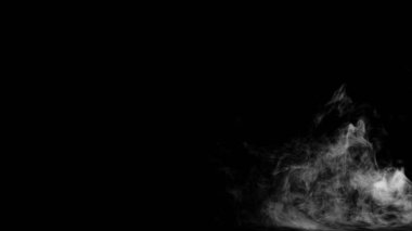 Siyah arkaplanda beyaz duman koleksiyonu