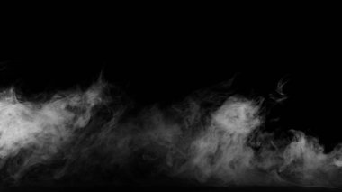 Siyah arkaplanda beyaz duman koleksiyonu