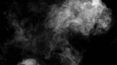 Siyah arkaplanda beyaz duman koleksiyonu