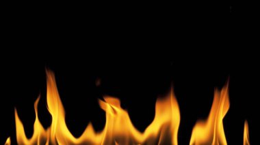 alevler siyah arkaplanda