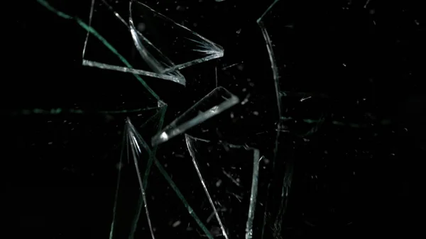 Broken mirror shattered in many pieces — Stock Photo, Image