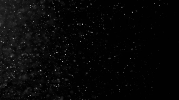 İzole bulut siyah arka plan kabarcık Bokeh toz