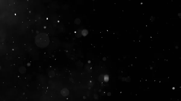 İzole bulut siyah arka plan kabarcık Bokeh toz