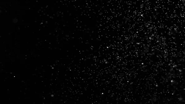 İzole bulut siyah arka plan kabarcık Bokeh toz