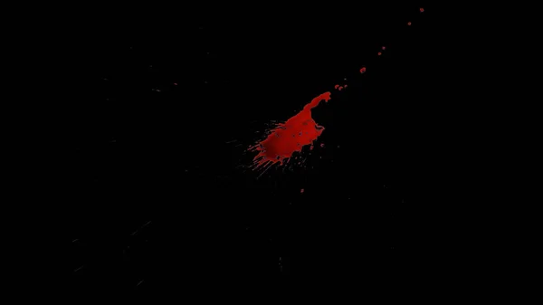 Salpicadura de sangre sobre fondo negro — Foto de Stock