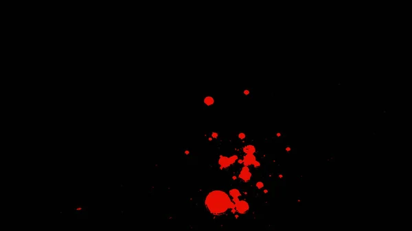 Drops of Blood on the Black Background — Stock Photo, Image