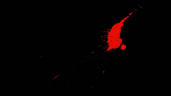 黒の背景上血液スプラッタ — ストック写真
