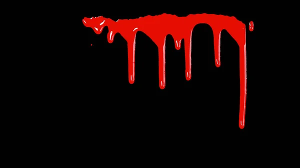 Sangue gocciolante su sfondo nero — Foto Stock