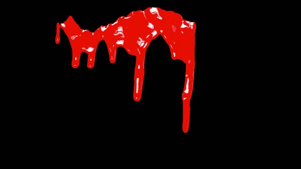 Sangue gotejando para baixo sobre fundo preto — Fotografia de Stock