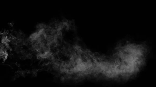 Siyah bir zemin üzerine beyaz su buharı — Stok fotoğraf