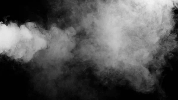 White water vapour on a black background — Stock Photo, Image