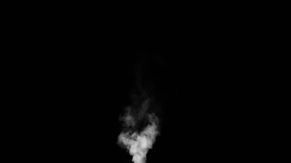 Белый водяной пар на черном фоне — стоковое фото