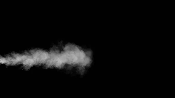 Weißer Wasserdampf auf schwarzem Hintergrund — Stockfoto