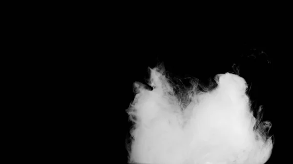 White water vapour on a black background — Stock Photo, Image