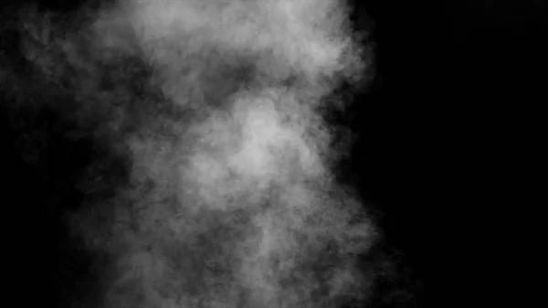 Колекція білого диму на чорному тлі — стокове фото