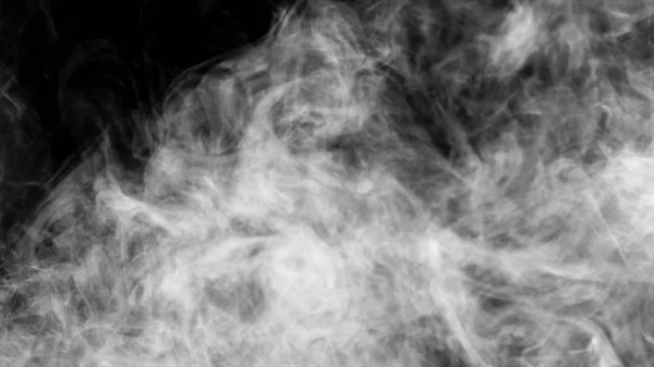 Siyah arkaplanda beyaz duman koleksiyonu — Stok fotoğraf