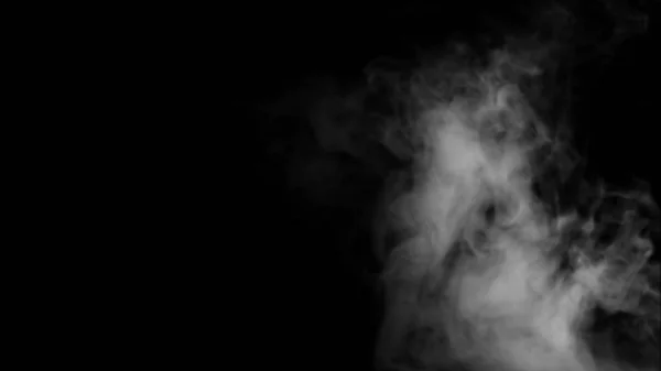 White smoke collection on black background — Stock Photo, Image