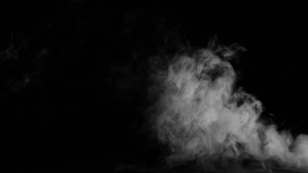 Колекція білого диму на чорному тлі — стокове фото