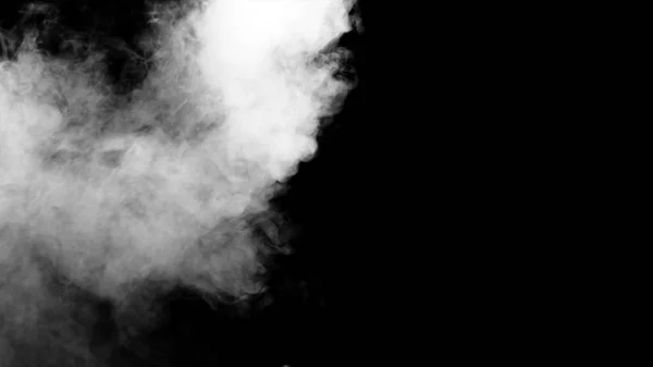 White smoke collection on black background — Stock Photo, Image