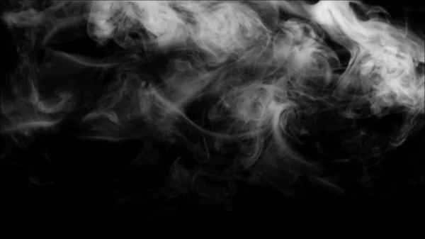 Collezione fumo bianco su sfondo nero — Foto Stock