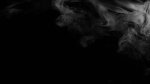 White smoke collection on black background — Stock Photo, Image