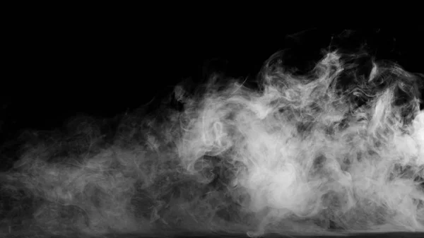 White smoke collection on black background — Stock Photo, Image