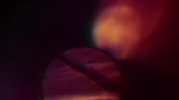 Real lente flare tiro no estúdio sobre fundo preto — Vídeo de Stock