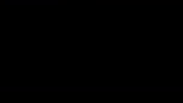 黒を背景にスタジオで撮影された本物のレンズフレア — ストック動画