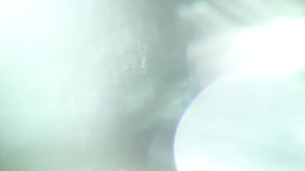 Real Lens Flare Shot a stúdióban felett fekete háttér — Stock videók