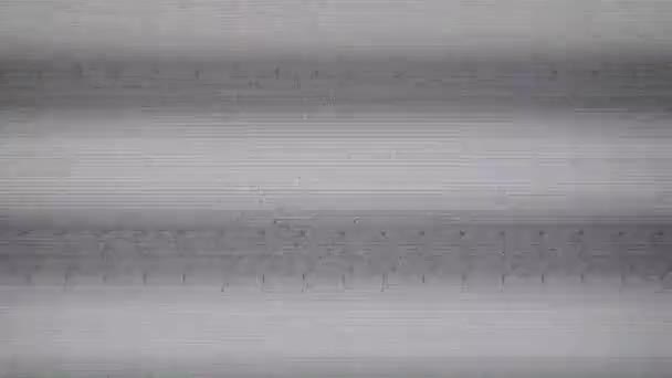 Телевизионный экран Digital Pixel Snow Noise — стоковое видео