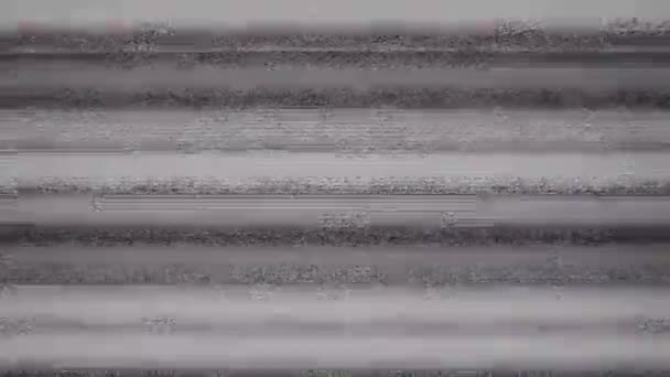 Pantalla de televisión Pixel digital Ruido de nieve — Vídeo de stock