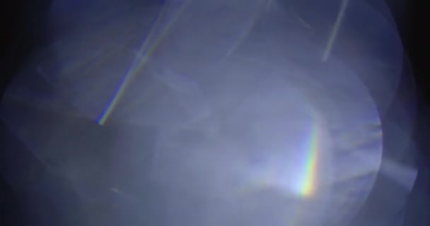 Real Lens Flare Shot in Studio over zwarte achtergrond — Stockvideo