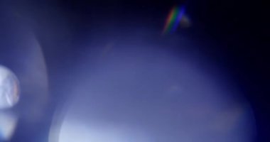 Stüdyoda Siyah Arkaplan Üzerine Gerçek Lens Fişeği Çekimi