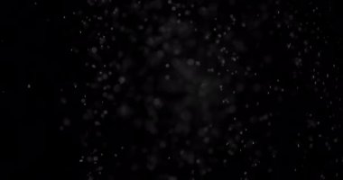 Parçacıklar Toz Bulut Izole Siyah Arka Plan.
