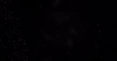 Parçacıklar Toz Bulut Izole Siyah Arka Plan.