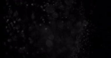 Parçacıklar Toz Bulut Izole Siyah Arka Plan.